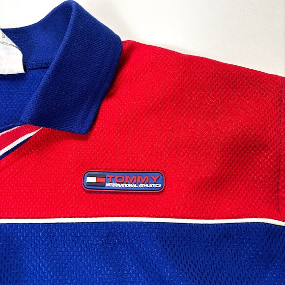 VTG Tommy Hilfiger Mens International Athletics Long Sleeve Shirt M (Tag XL) - Picture 2 of 7